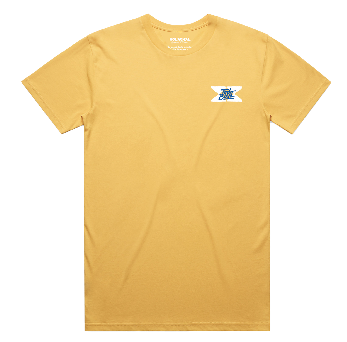 Surfer and time check pattern back print t-shirt from Holachal