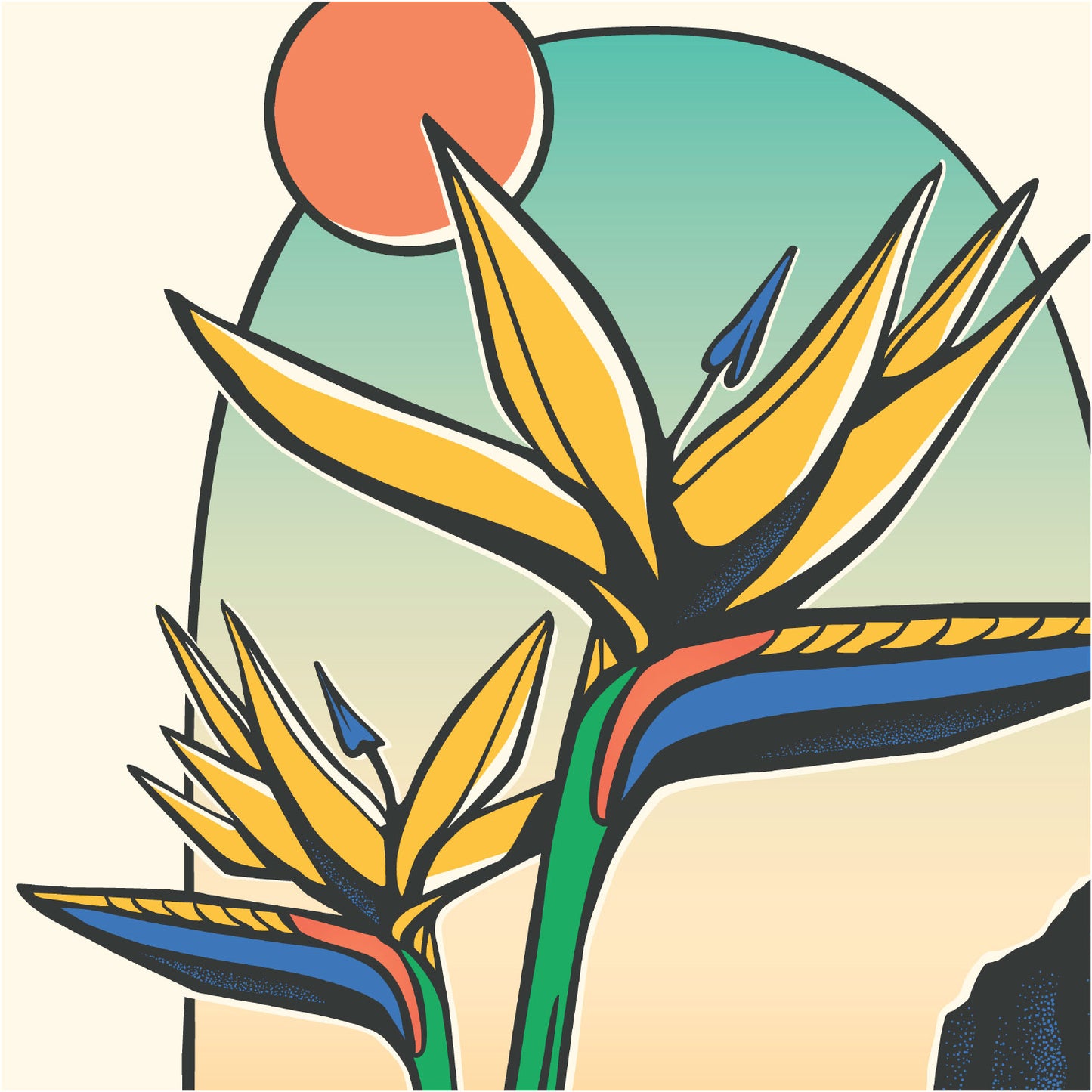 Birds of Paradise Sunrise Print