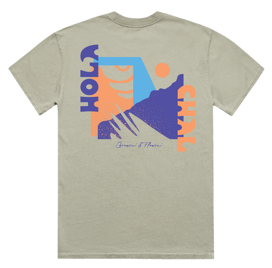 Holachal beach inspired graphic premium heavy weight tee  